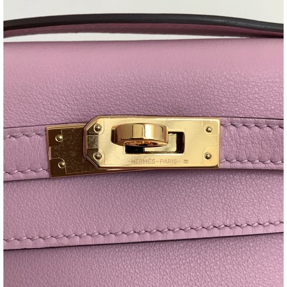 Hermes Pink Leather 2021 Kelly Pouchette - Picture 5 of 9